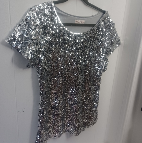 Silver Sequin Top - Picture 2 of 6